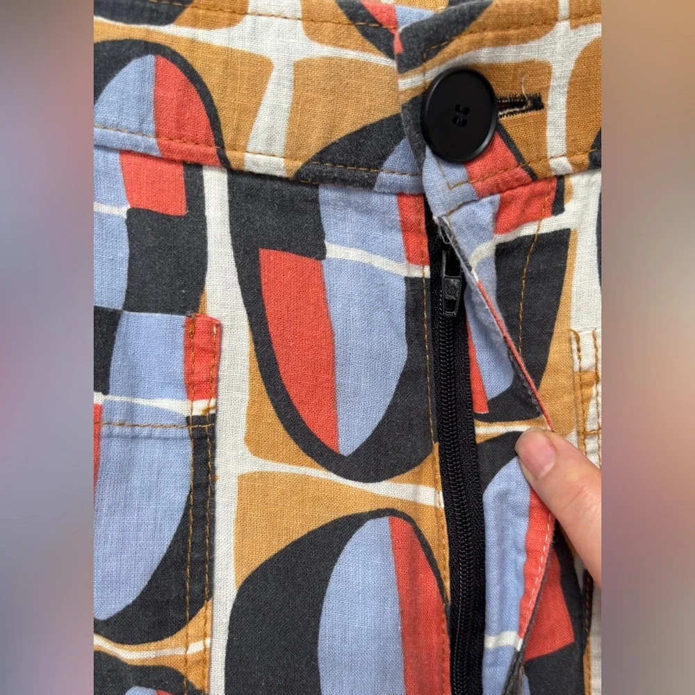 Zara  Funky pattern cotton pants M ( runs small)